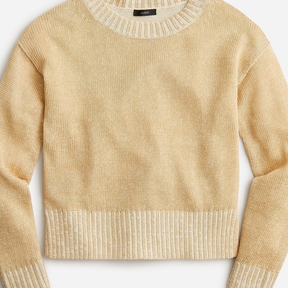 J. Crew BH469 Relaxed Linen Cotton Blend Beach Sweater XL Khaki Tan - Picture 1 of 8